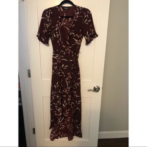 Lulu’s High low floral wrap dress